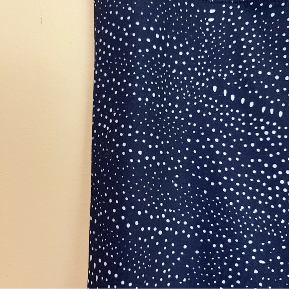Zella Studio Crop Lite Legging Navy Blue White Dots - Picture 2 of 14